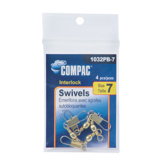 Compac Interlock Snap Swivels Size 3 3-Piece