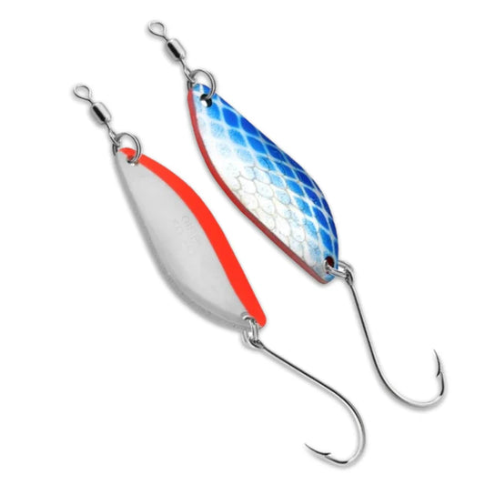 Gibbs Koho Spoon Blue Scale Fire Orange Stripe 1oz