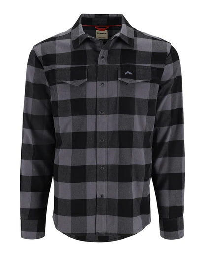 Simms Gallatin Flannel Longsleeve Shirt Mens Slate Buffalo Check XL