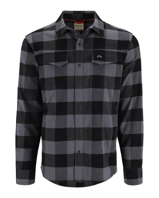 Simms Gallatin Flannel Longsleeve Shirt Mens Slate Buffalo Check XL