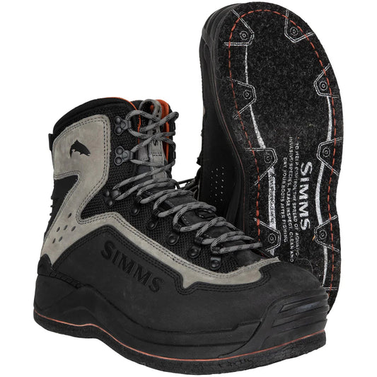 Simms G3 Guide Wading Boots Felt Steel Grey Size 10