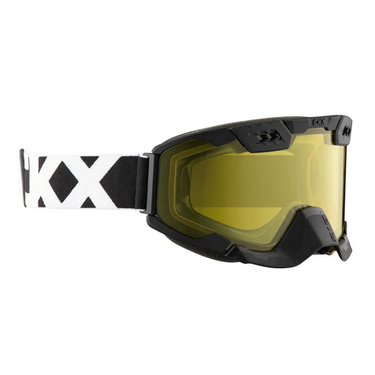 CKX 210° Electric Off Road Goggles with Controlled Ventilation Matte Black and Yellow