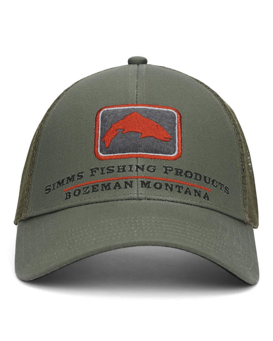 Simms Trout Icon Trucker Hat Smokey Olive