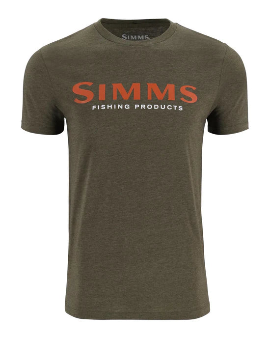 Simms Logo T-Shirt Mens Loden Heather XL