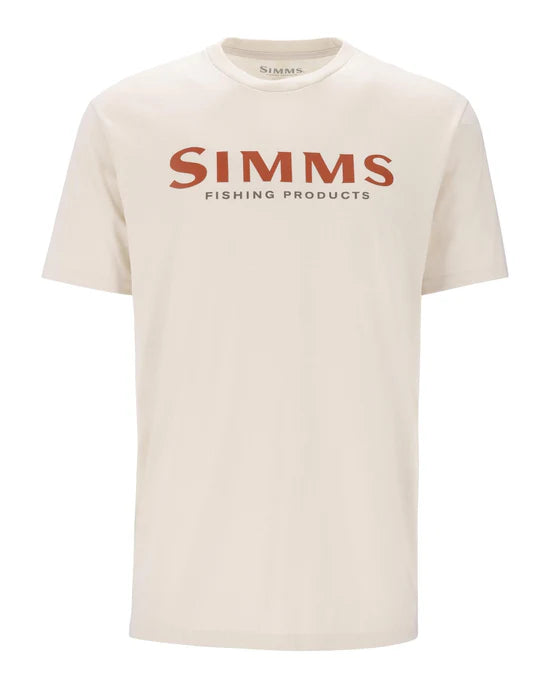 Simms Logo T-Shirt Mens Natural 2XL