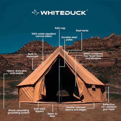 White Duck Regatta 10' Tent Sandstone Water/Fire Repellent