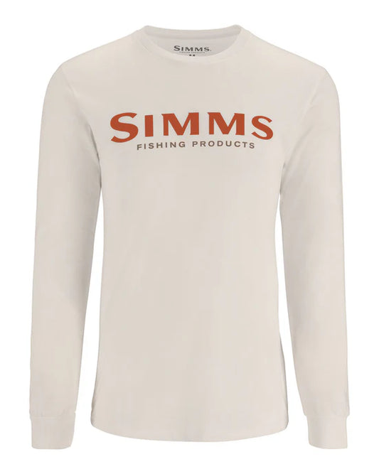 Simms Logo Longsleeve T-Shirt Mens Natural XL