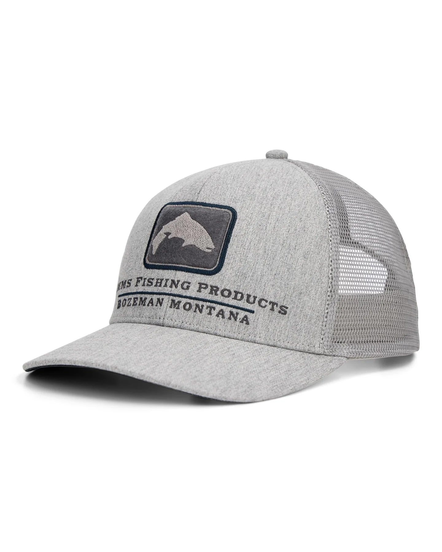 Simms Double Haul Icon Trucker Hat Hopper Head Heather