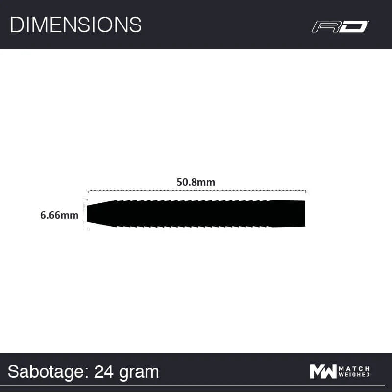 Winmau Sabotage Onyx Darts 24 g