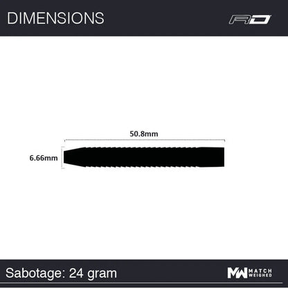 Winmau Sabotage Onyx Darts 24 g