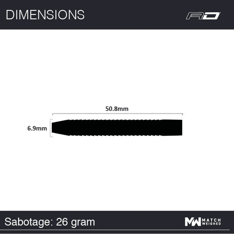 Winmau Sabotage Onyx Darts 26 g