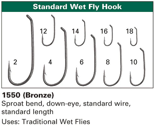 Daiichi 1550 Standard Wet Fly Hook Size 4 25pk