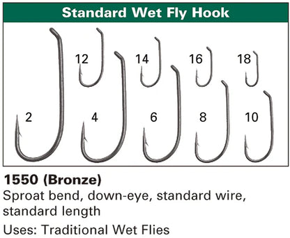 Daiichi 1550 Standard Wet Fly Hook Size 4 25pk