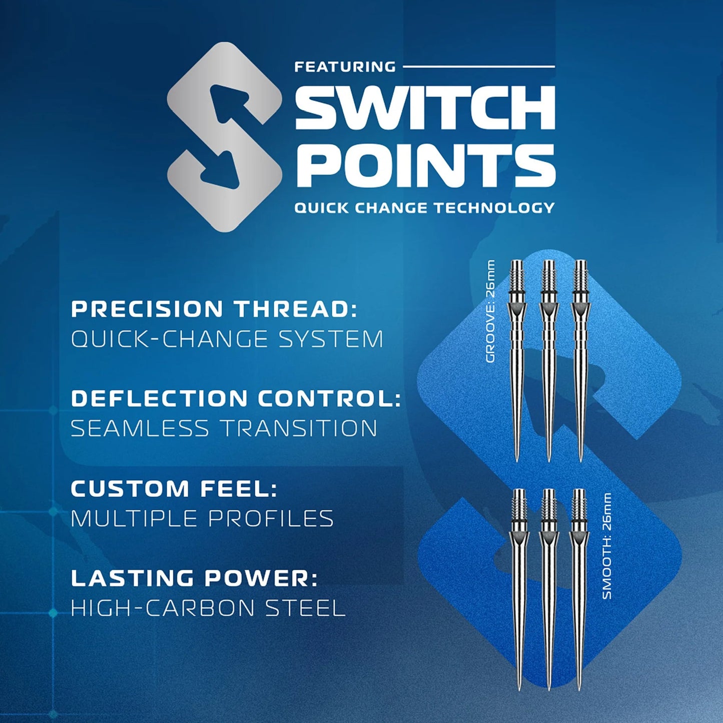 Winmau Lunaris SP Parallel Dart Set 25 g