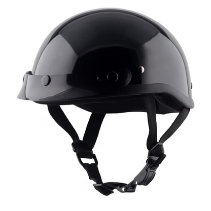 Classic Beanie Helmet Without Visor QR Glossy Black Size XS