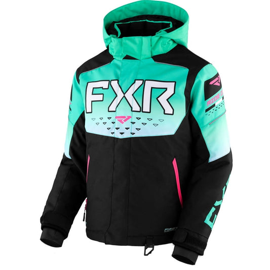 Youth HELIUM JACKET BLACK/MINT FADE/E PINK SZ16