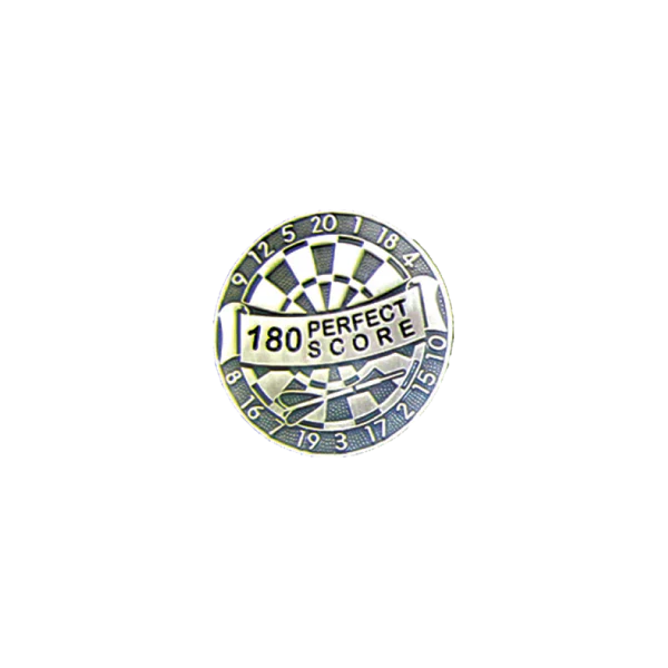 Pewter 180 Perfect Score Pin