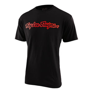 Troy Lee Designs Short Sleeve Tee BK/GLO RD 2XL