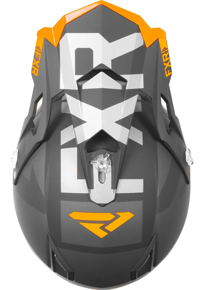 FXR Boost Evo Helmet Black and Orange Youth Size S