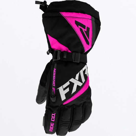 FXR Fusion Gloves Women's Black and Fuchsia Size L
