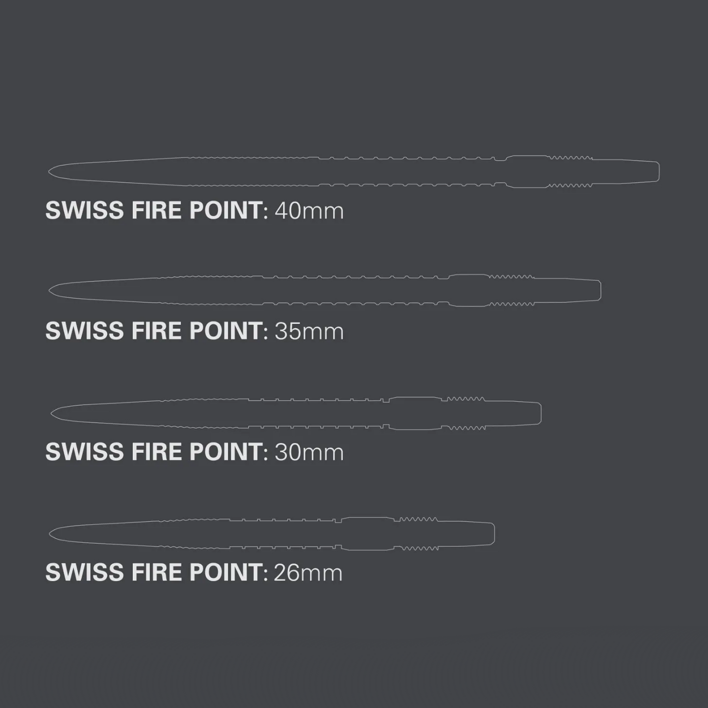 Target Darts Swiss Firepoint Black 26 mm