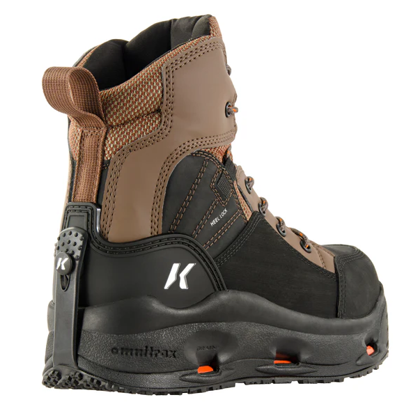 Korkers Buckskin Boot Felt and Kling-On Sole Size 9
