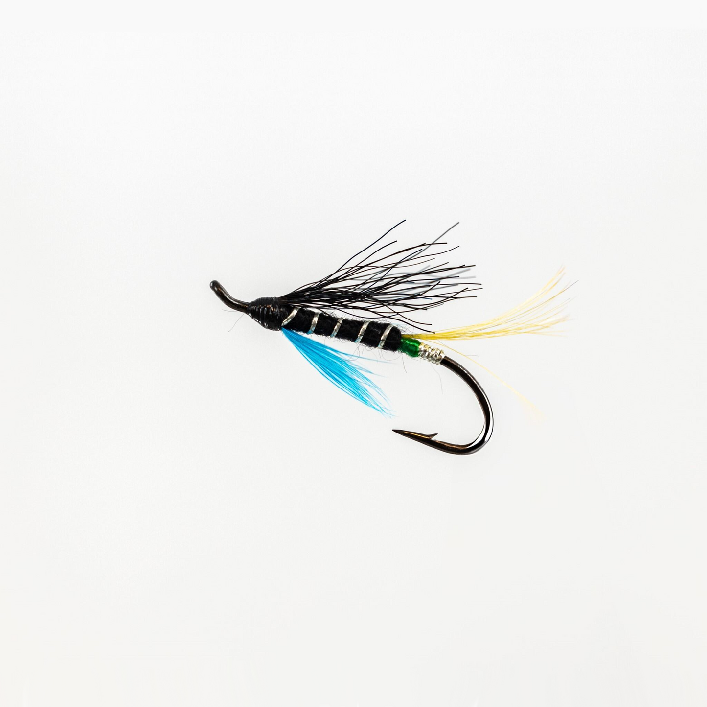 Wet Fly Dark Wing Blue Charm Green Butt #8
