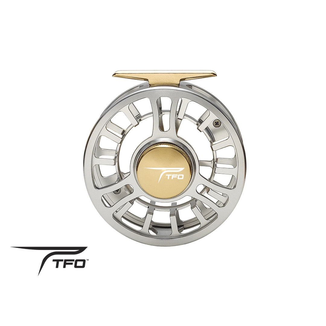 TFO NV3 7/8wt. Fly Reel Clear and Gold