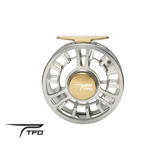 TFO NV3 7/8wt. Fly Reel Clear and Gold