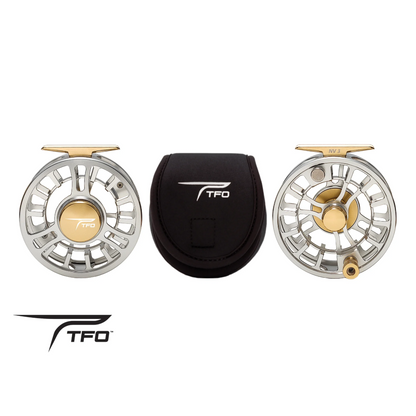 TFO NV3 7/8wt. Fly Reel Clear and Gold