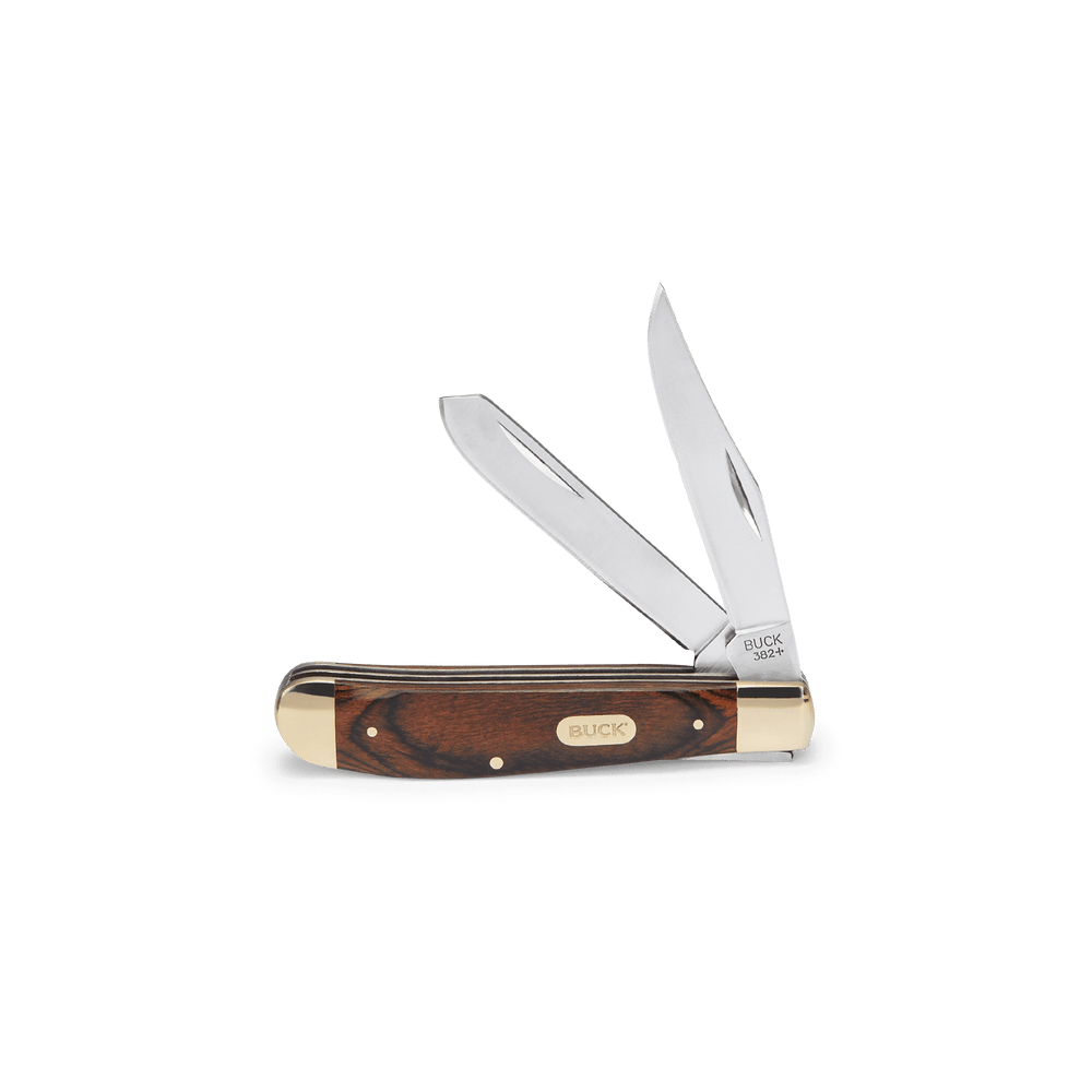 Buck 382 Trapper Knife Woodgrain