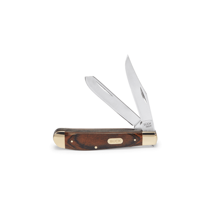 Buck 382 Trapper Knife Woodgrain