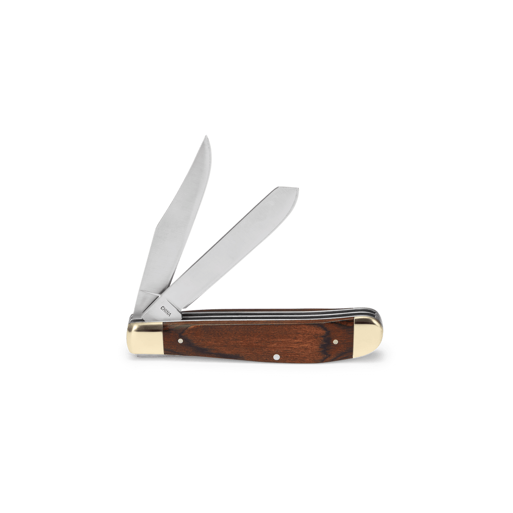 Buck 382 Trapper Knife Woodgrain