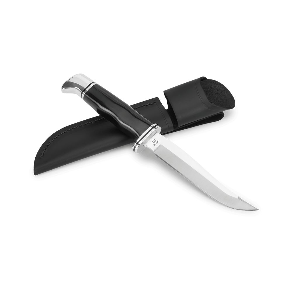 Buck 105 Pathfinder Knife with Sheath Black Phenolic