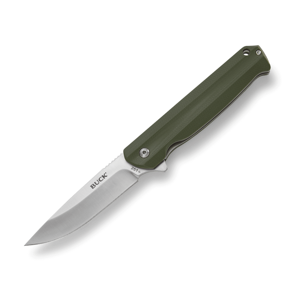Buck 251 Langford Knife with Pocket Clip Green