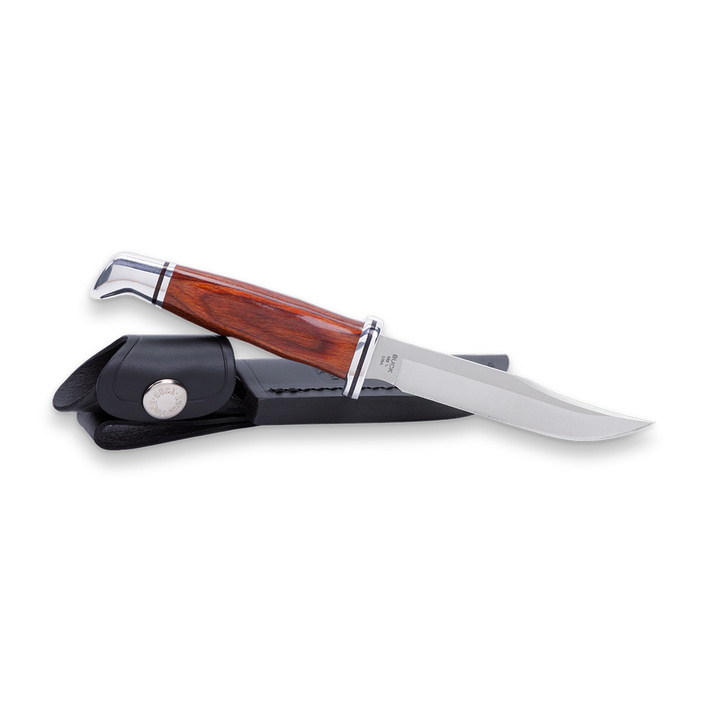 Buck 102 Woodsman Knife with Sheath Cocobolo