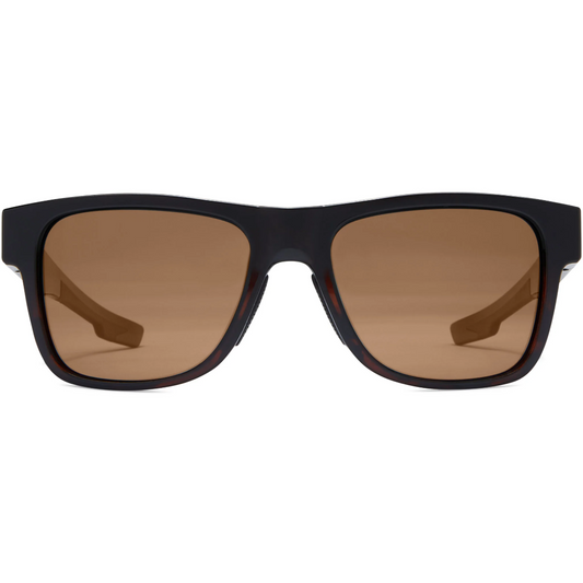 Fisherman Cover Polarized Eyewear Shiny Black Tortoise Fade with Brown Lens