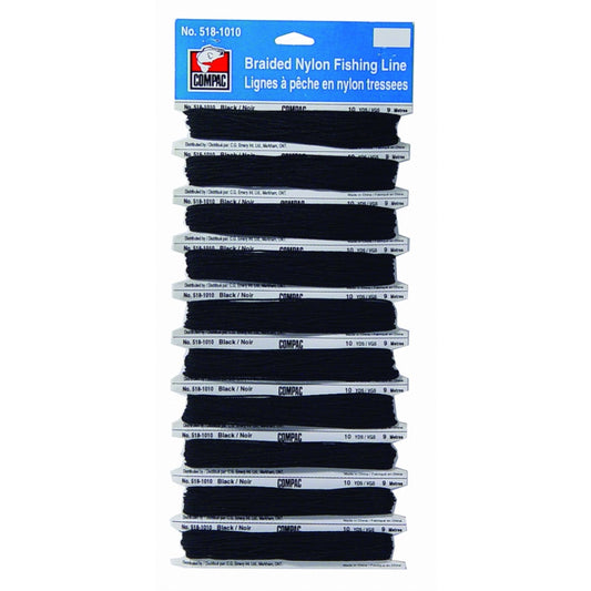 Compac Nylon Braided Ice Fishing Line 15 lb 10 yd