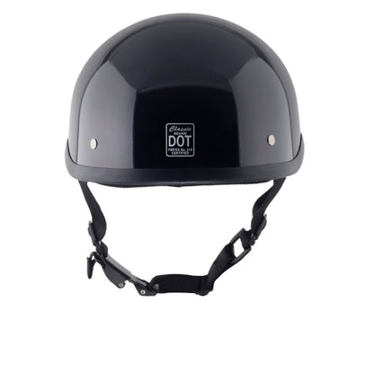 Classic Beanie Helmet Without Visor QR Glossy Black Size 2XS