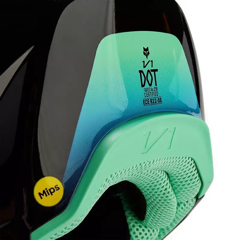 Fox V1 Ballast Helmet Black and Blue Size M