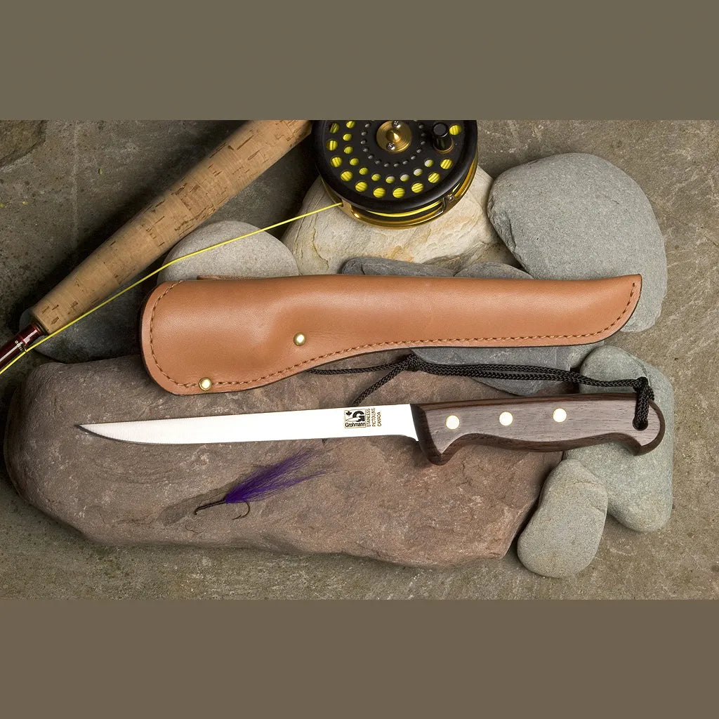 Grohmann 7" Rosewood Fillet Knife with Sheath