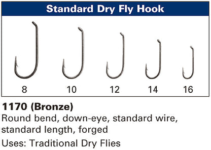 Daiichi 1170 Standard Dry Fly Hooks Size 8 25pk