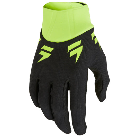 Shift Youth White Label Trac Glove Flo Yellow Size Youth L