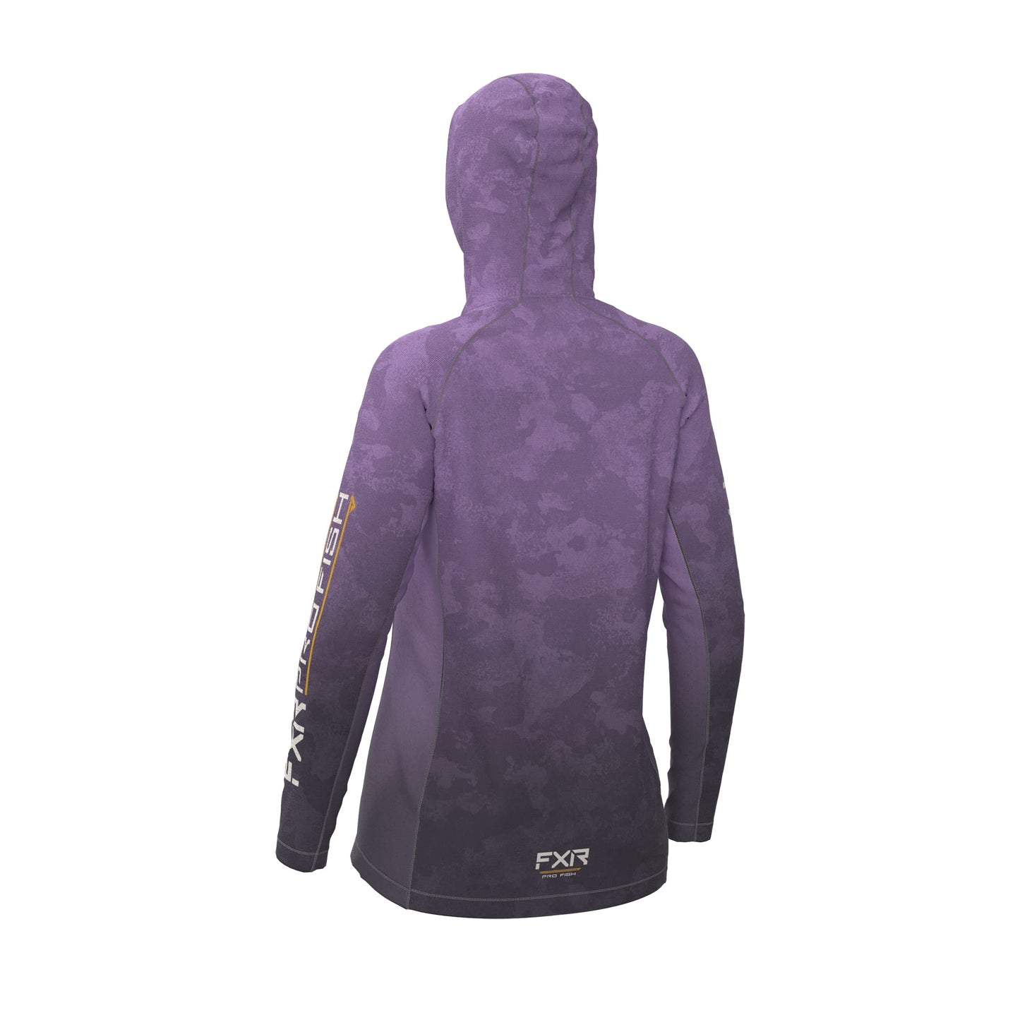 FXR Derby UPF Pullover Hoodie Women's Lavender Camo/Bone Size L