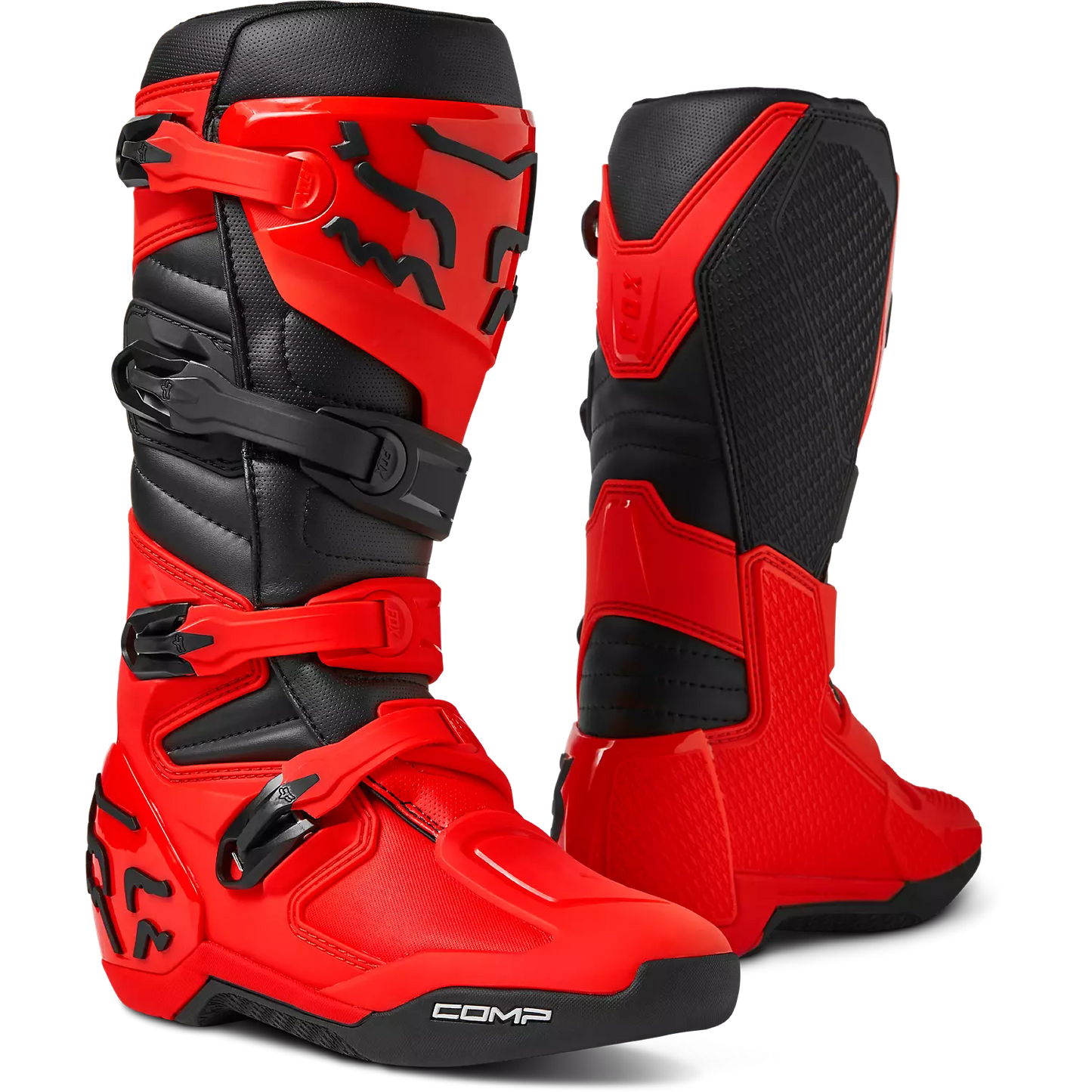 Fox Comp Boots Fluorescent Red Size 9