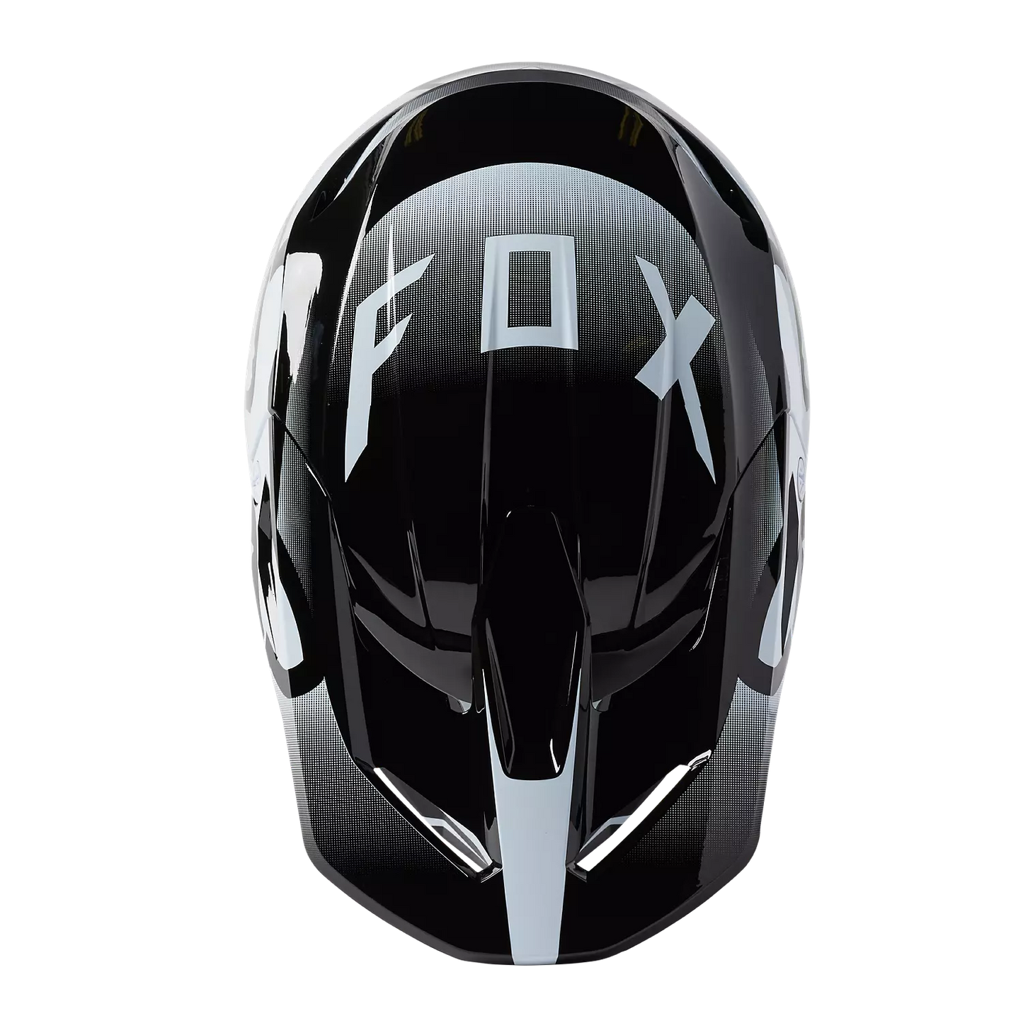Fox V1 Leed Helmet Black and White Size M