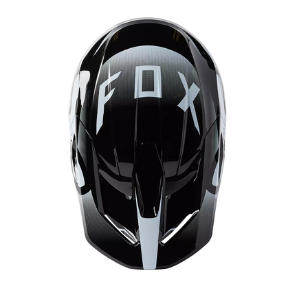 Fox V1 Leed Helmet Black and White Size M