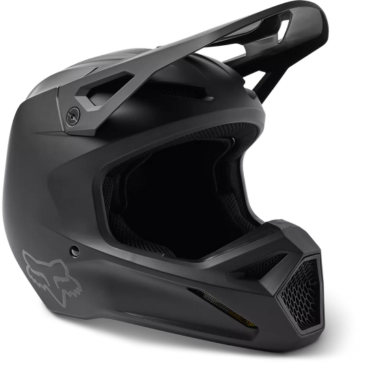 Fox V1 Helmet Solid Black Size M