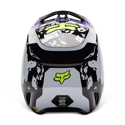 Fox V1 Morphic Helmet Black and White Size L