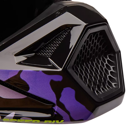 Fox V1 Morphic Helmet Black and White Size L